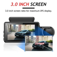 a68 dual lens dashboard camera motion detection dashcam with 3 inch ips display for outdoor parts personal car accessories