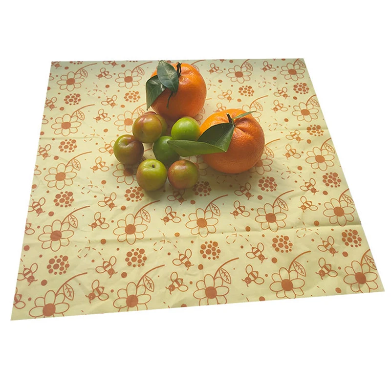

Beeswax Food Wrap Reusable Eco-friendly Food Cover Sustainable Seal Tree Resin Plant Oils Storage Snack Wraps
