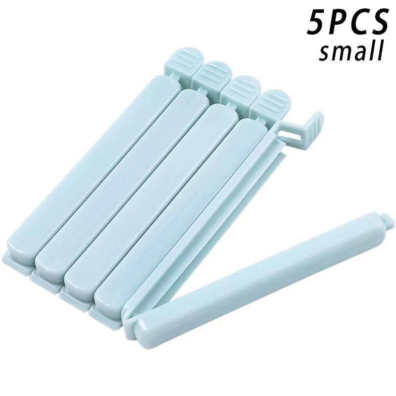 

5Pcs Food Bag Clips Househould Food Snack Storage Sealing Bag Clips Sealer Clamp Kitchen Tool E7