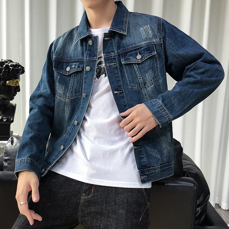 

2020 Men's Autumn Denim Jacket Youth Loose All-match Casual Denim Jacket