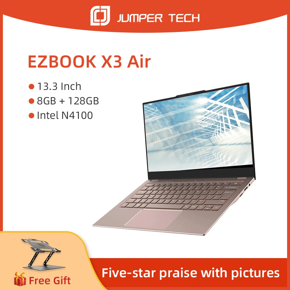 Jumper EZbook X3 Air ультратонкий ноутбук с четырёхъядерным процессором Intel N4100 ОЗУ 8 ГБ