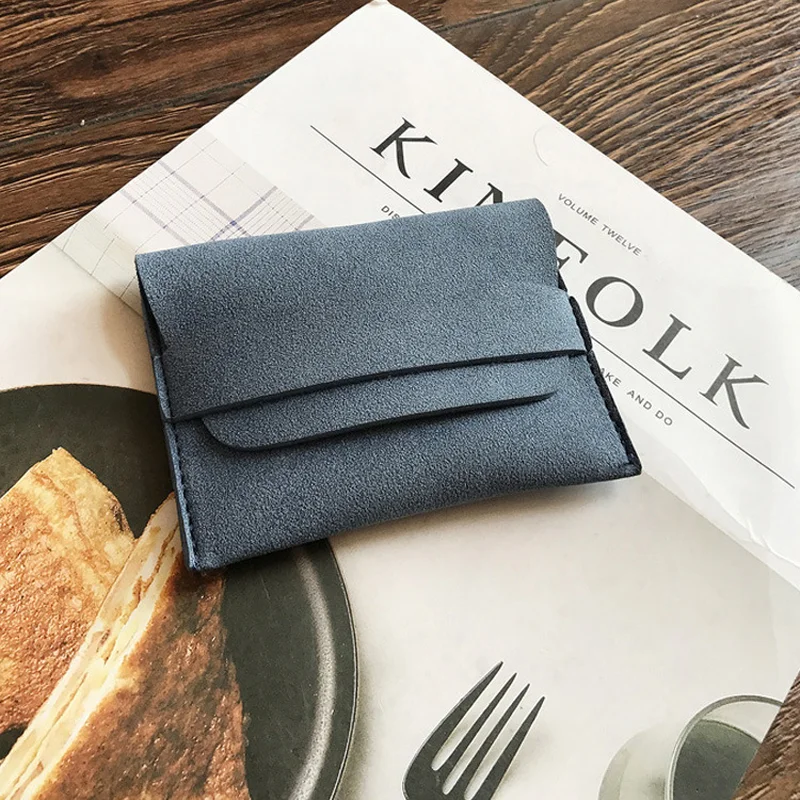 Однотонный кошелек чехол из искусственной кожи с держателем для кредитных карт