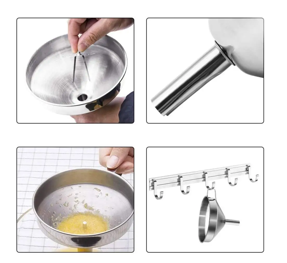 

Kitchen tool Stainless steel Funnel Hopper flask hip whisky alcohol liquor bottle metal pocket gift groomsmen drinkware