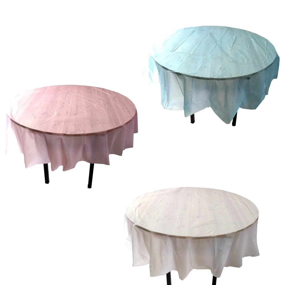 Круглая Водонепроницаемая маслонепроницаемая пластиковая скатерть 84 дюйма