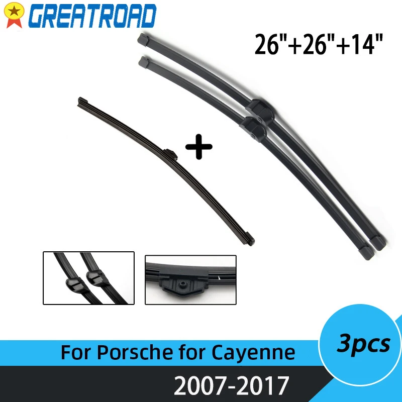 Щетки стеклоочистителя LHD RHD для Porsche Cayenne 2010- 2017 лобовое стекло переднее 26 + 14