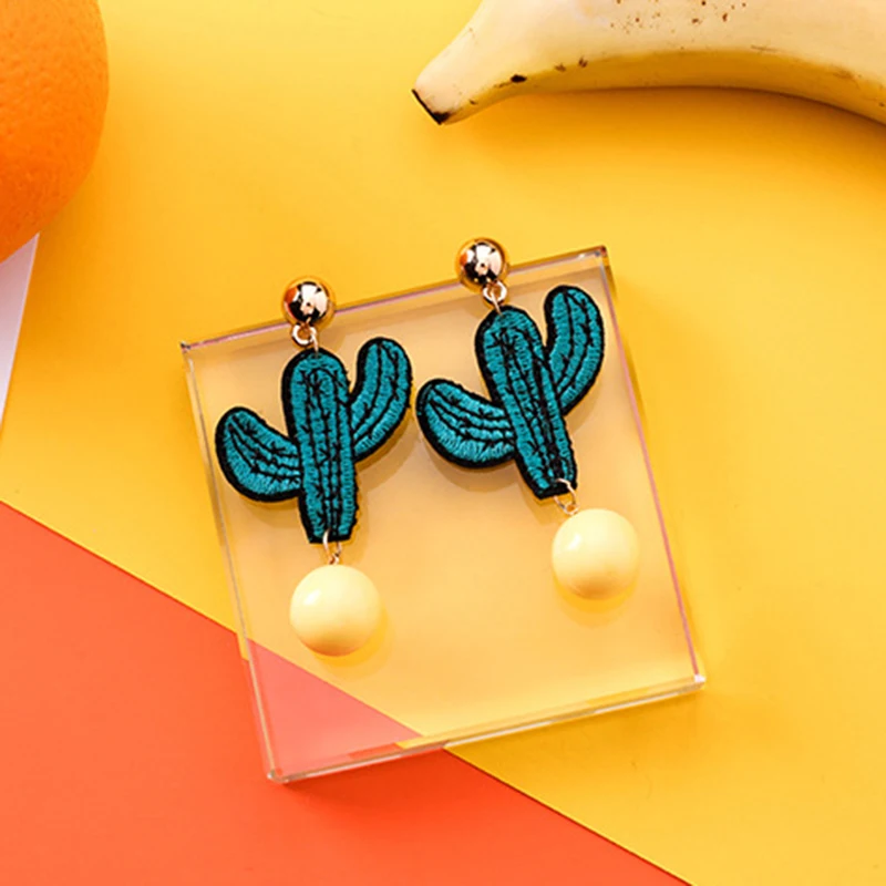 Распродажа высококачественные Мультяшные сережки с длинными геометрическими