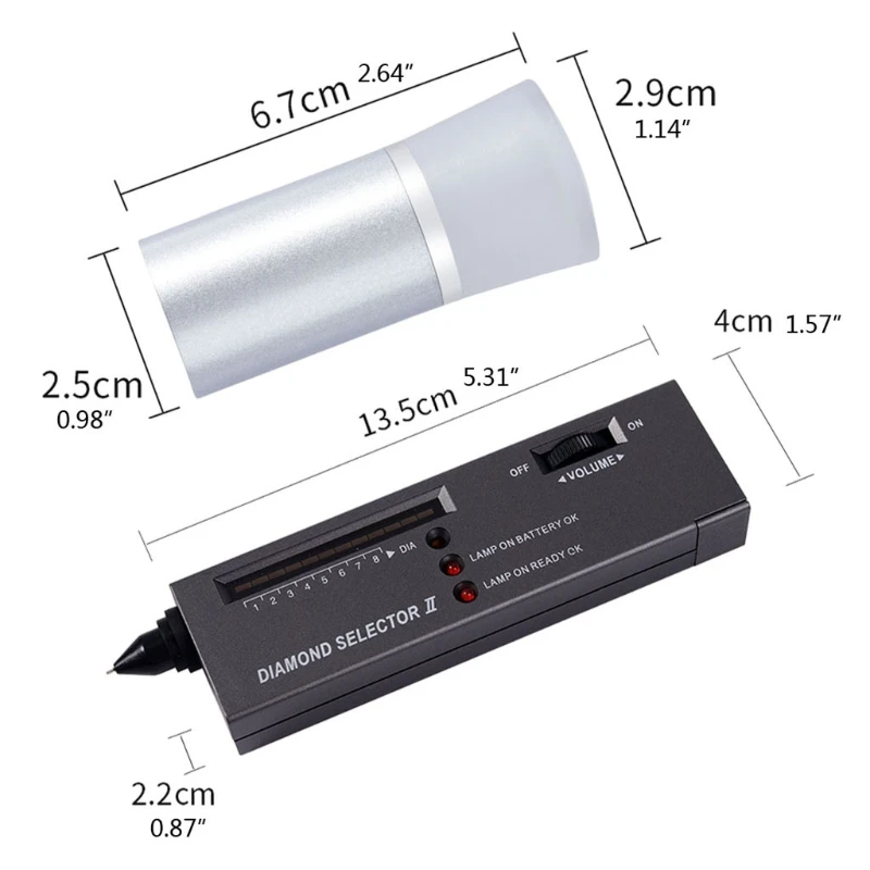 

2 in 1 Diamond Tester10X Magnifying Glasses Jeweler Diamond Cutting Viewer Loupe Jewelers Eye Glass Magnifier Tools Kit