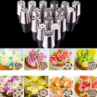 30 kinds stainless steel russian sharp beak pattern cream nozzle pastry fudge cake decorating tools kitchen accessories