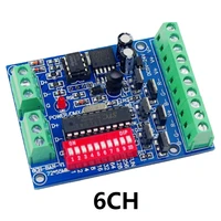 6 channel dmx512 decoder board 6ch dmx control board 2 groups of rgb output dc5v 24v