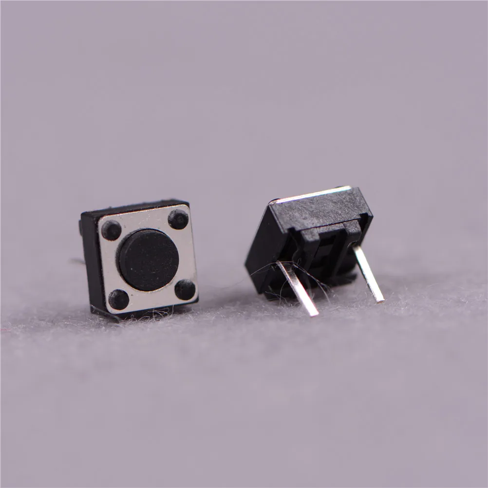 

50 шт., мгновенный Тактильный кнопочный переключатель 2 Pin DIP 6x6x4,3 мм, высота 4,3 мм
