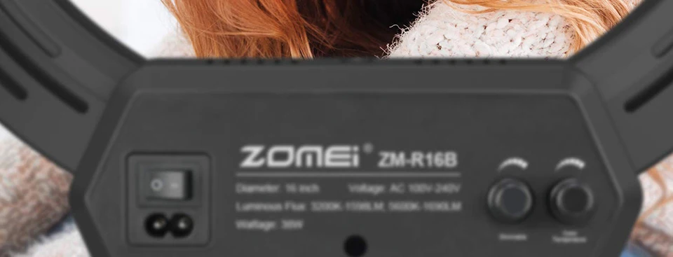 ZOMEI 16 ''светодиодный кольцевой светильник фотографический светильник ing лампа освещения для камеры с подставкой для макияжа видео светильник для съемки YouTube Studio
