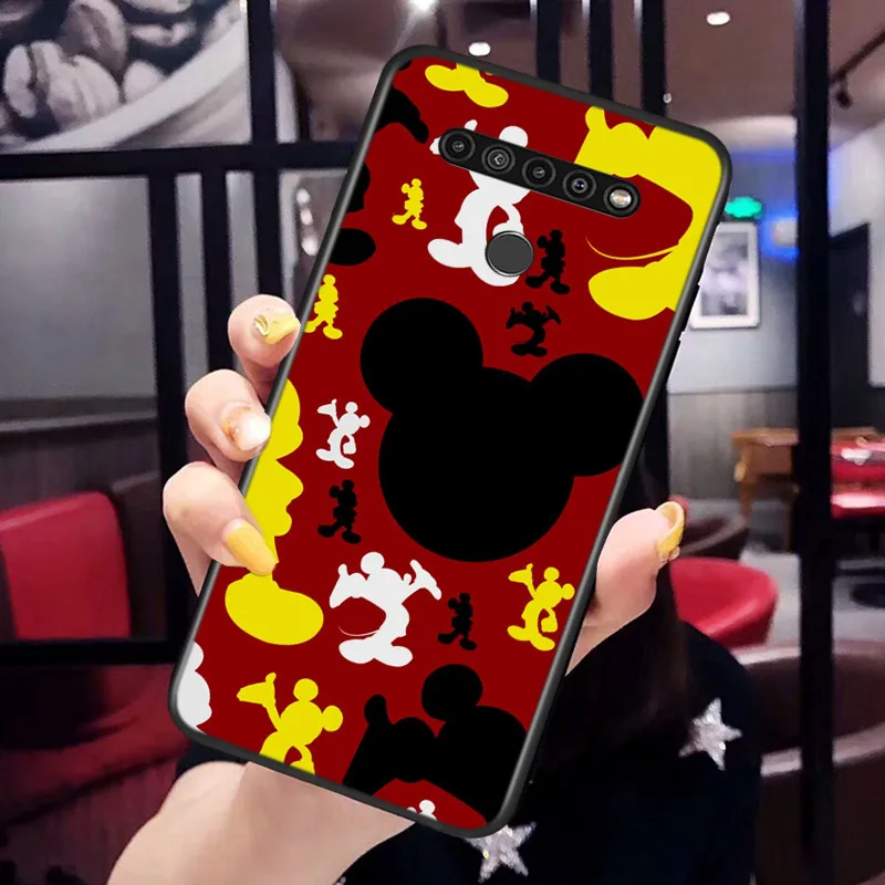 Black Soft Red Mickey Minnie For LG K92 K62 K52 K42 K31 K22 K71 K61 K51S K41S K30 K20 G8 G8S G8X ThinQ Phone Case