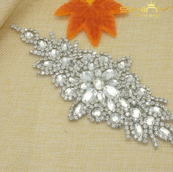 Свадебные аксессуары ремни свадебное платье пояс с Стразы Bling Свадебные створки кристалл аппликация Стразы Свадебная отделка - Цвет: RA004