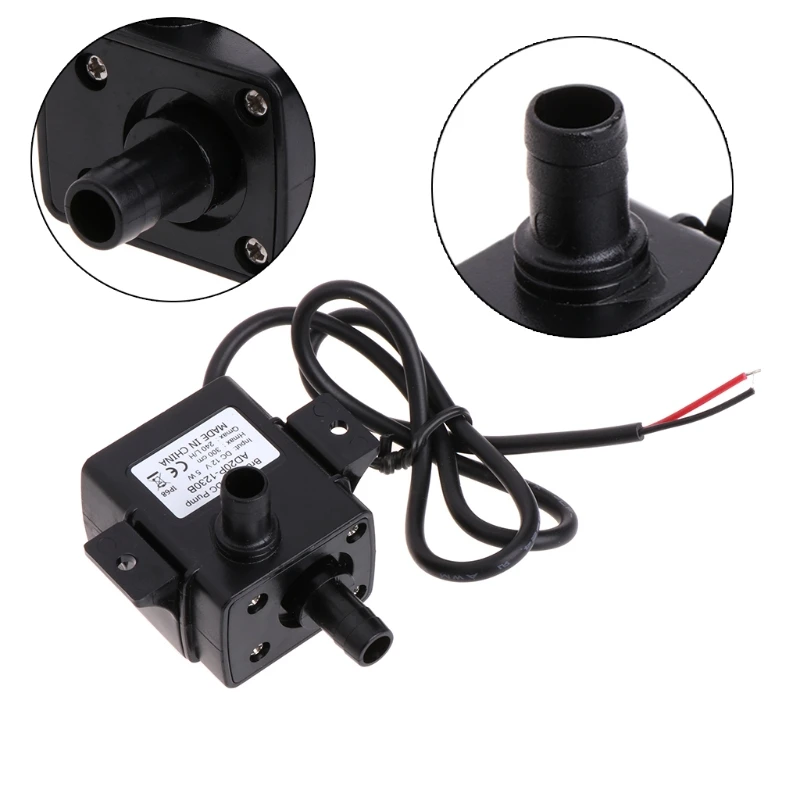 DC 12V микро электрический бесщеточный водяной насос погружной насос для аквариума рыбный фонтан сад - Цвет: Белый