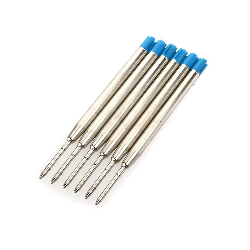 

6 стержней для шариковых ручек, 10 см, синие, большие