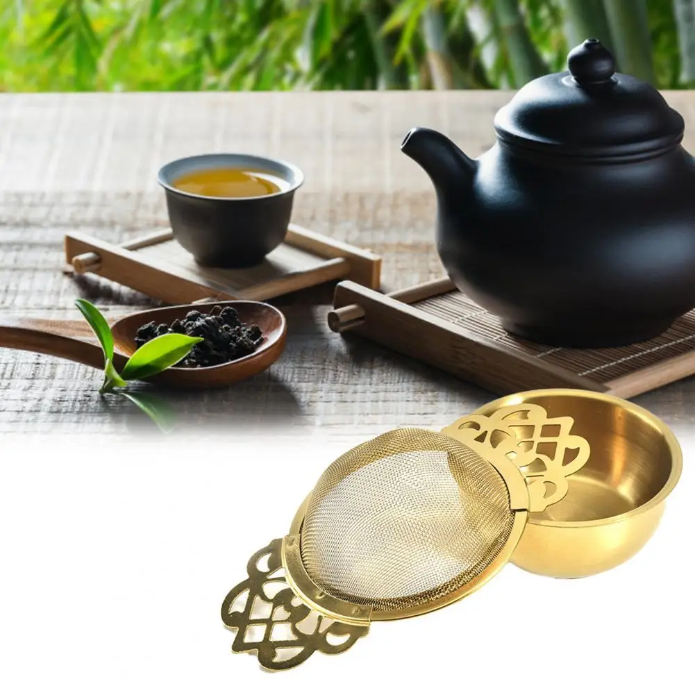 

Tea Infuser Anti-rust Convenient 304 Stainless Steel Double Winged Handles Loose Leaf Tea Strainers for Home