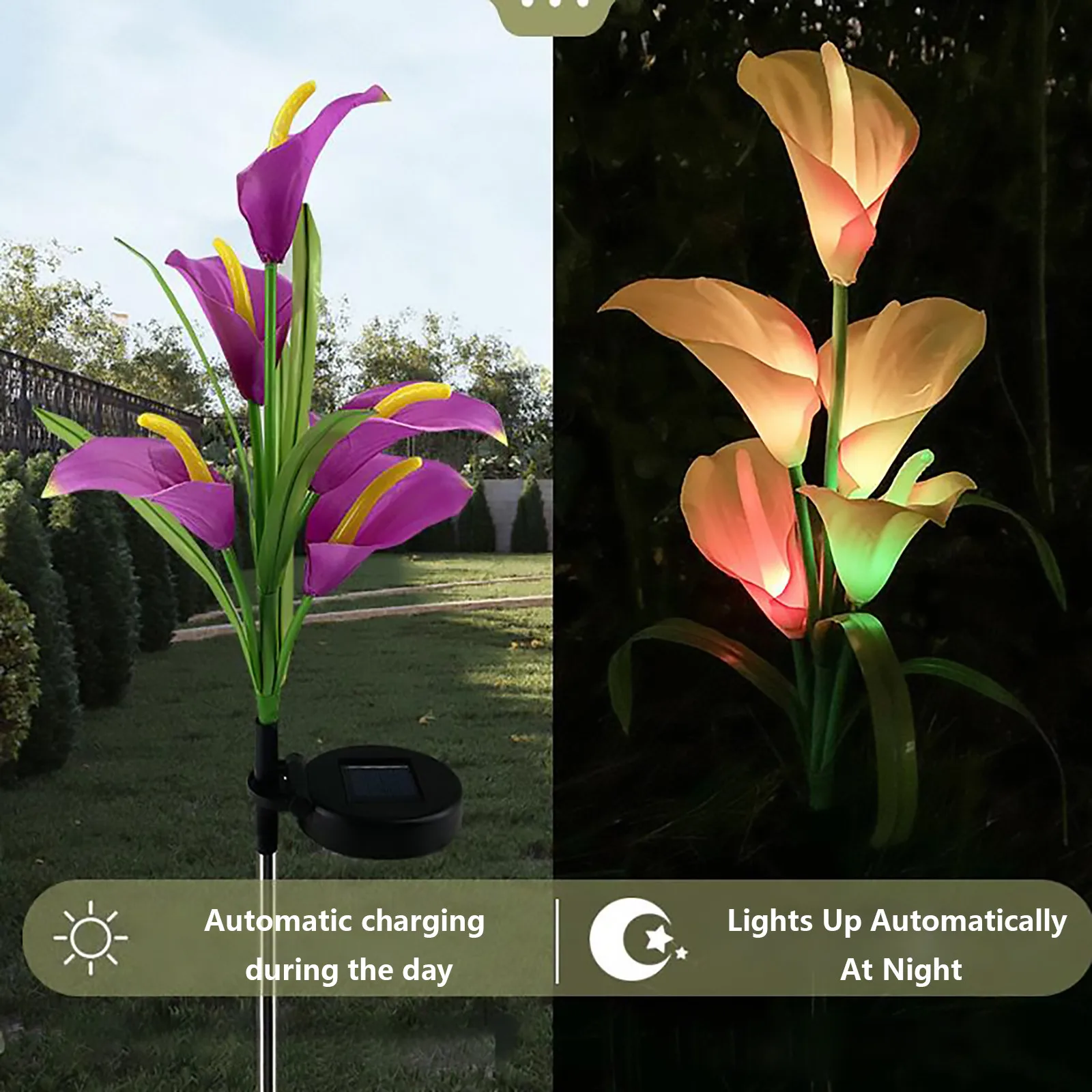 2021top домашний декор Солнечный 5LED светильник Li ly Калла садовый искусственный