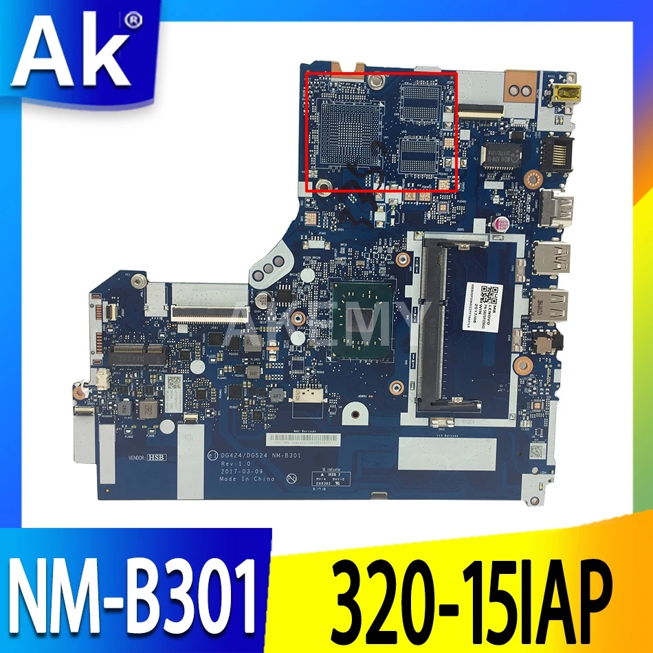 

Intel N3350 CPU For Lenovo ideaPad 320-15IAP Laptop motherboard DG424 DG524 NM-B301 With 5B20P20644 100% Fully Tested