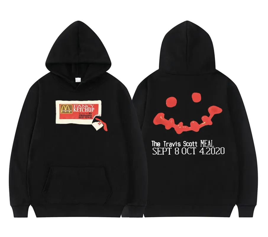 

New Gift Cactus Jack Hoodie Smile Graphics Print Hoodies Mens Womens Fashion Streetwear Oversized Letter Logo Hooded Sweatshirt