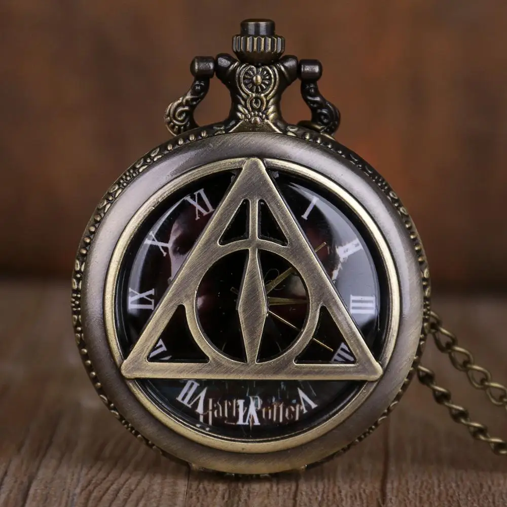 Горячая тема фильма полые кварцевые карманные часы ожерелье Винтаж Fob кулон с