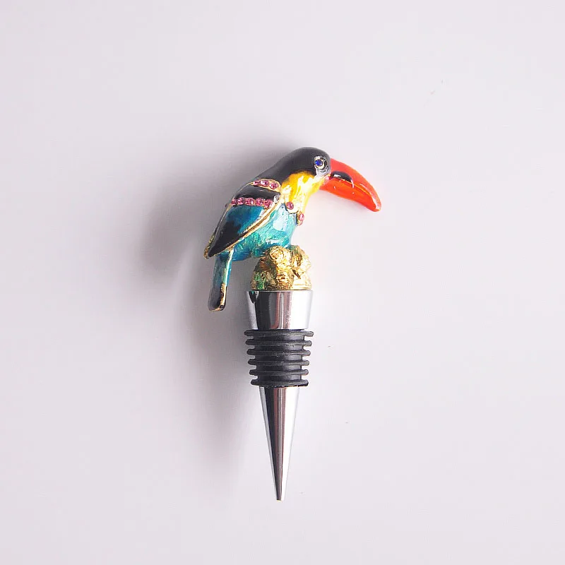 Креативный чехол в форме попугая для красного вина из нержавеющей стали с