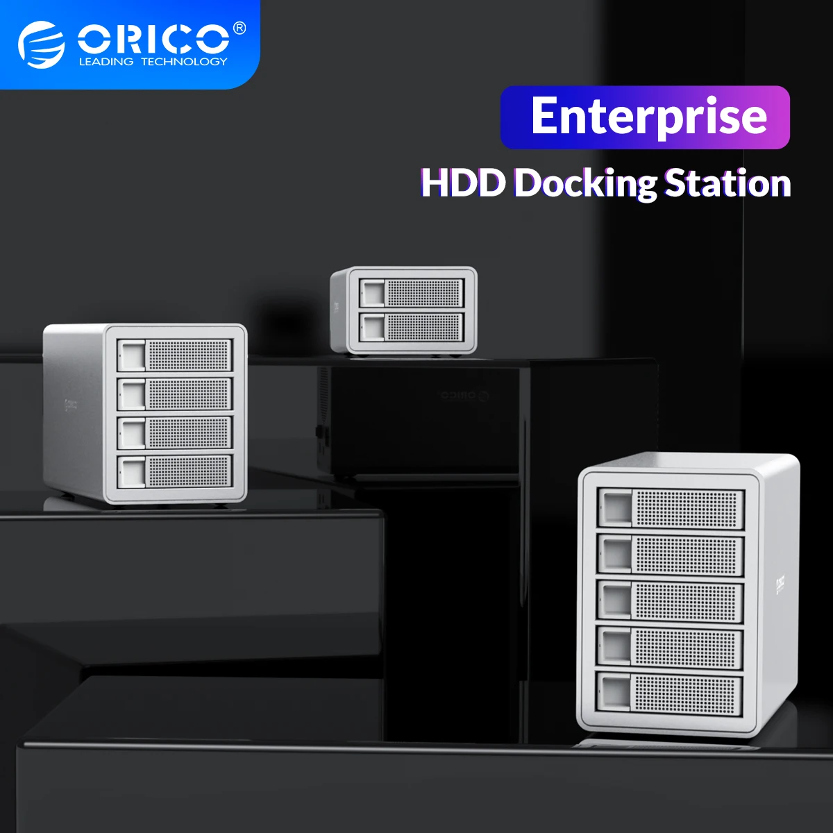 ORICO Multi Bay 3.5'' Aluminum Enterprise HDD Docking Station SATA to USB3.0 150W Internal Power HDD Case With Raid