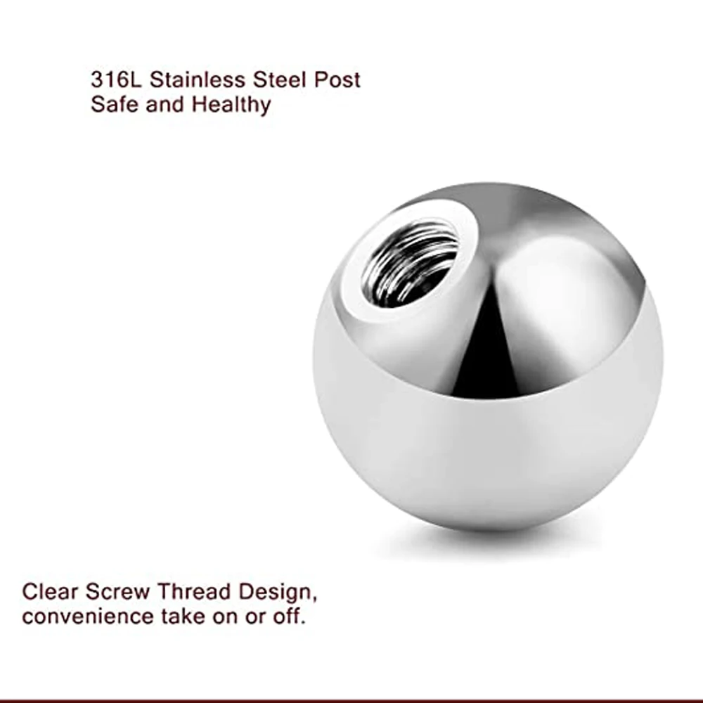 _ Внешняя резьба хирургическая сталь пластик для промышленной штанги соска пупка