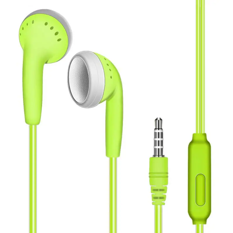 

Stylish In-ear Flat Earphone Music Games Earphone Subwoofer Sweatproof With Mic Straight Insertion Stereo Type Earplug Headset