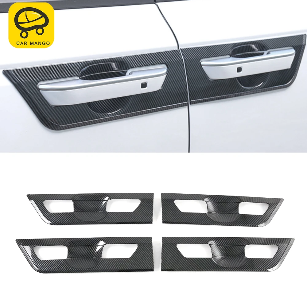 

For Kia Carnival 2020 2021 2022 Auto Car Accessories Door Handle Bezel Cover Frame Trim Sticker ABS Carbon Exterior Decoration