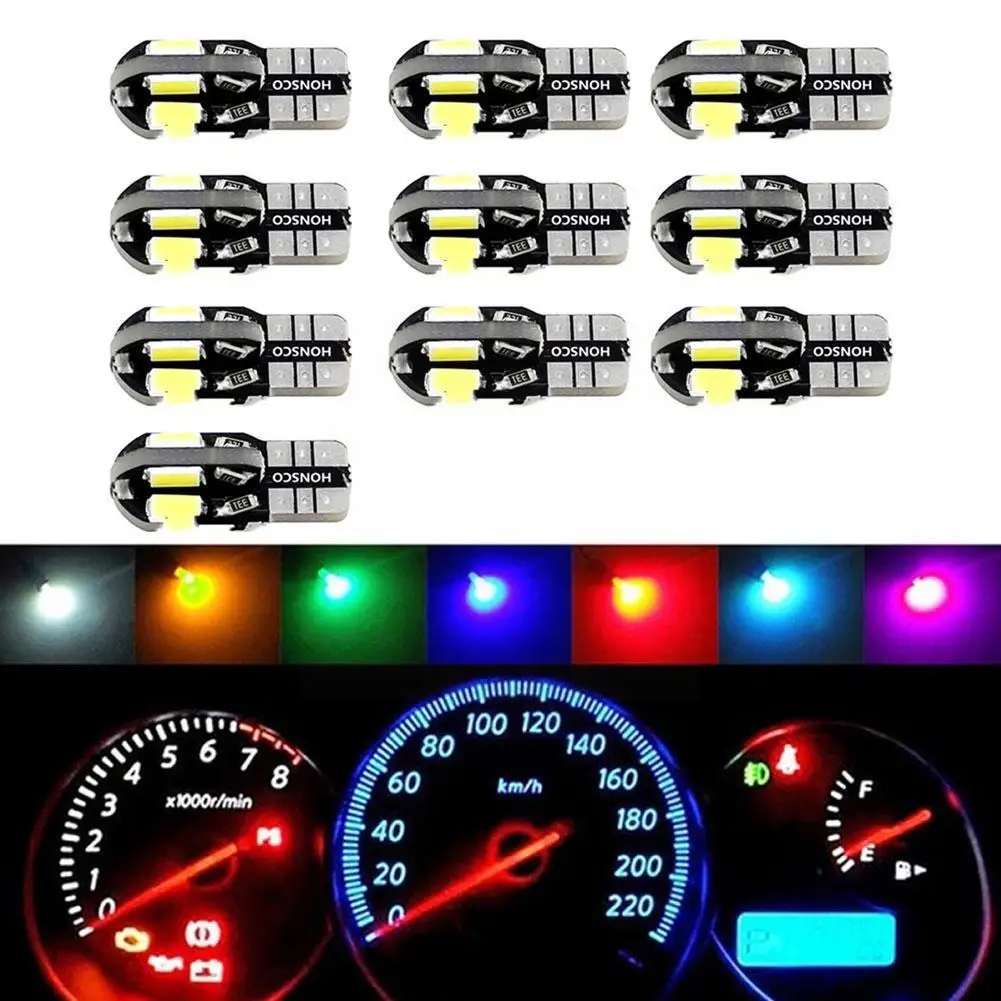 

10pcs T10 W5W LED Bulb 5630 5730 SMD 168 194 Car Accessories Reading Auto Bulb Clearance Light Interior Lamp Lights V3R0