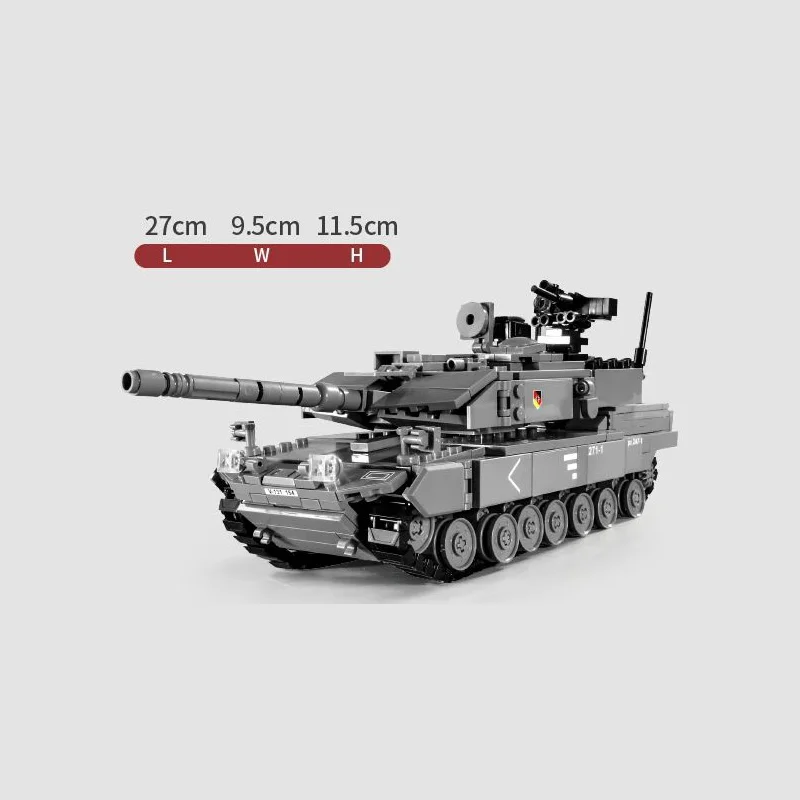 

2021 Military Brick Tank Toy Small Particle Cannon Leopard 2A7 Main BattleTank Model technic blocks Child Enlightenment Gift