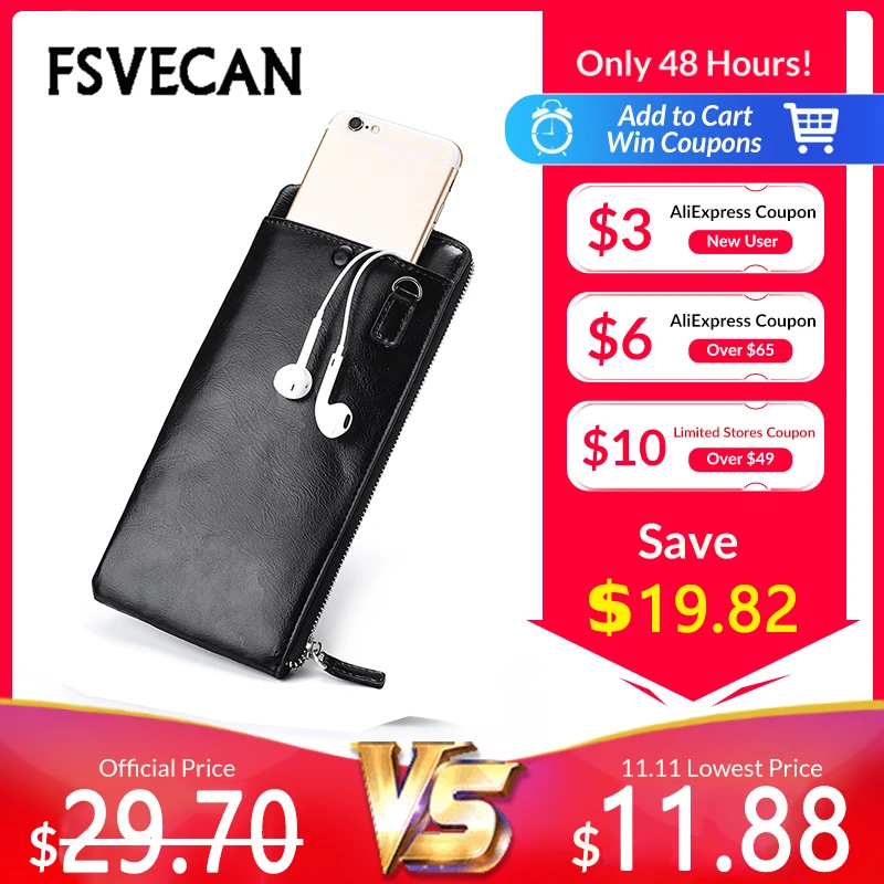 Модный мужской кошелек кожаный Длинный мужские кошельки держатель для телефона