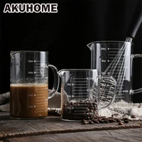 glass measuring cup with scale high temperature microwave oven home kitchen baking tools transparent measuring cup akuhome