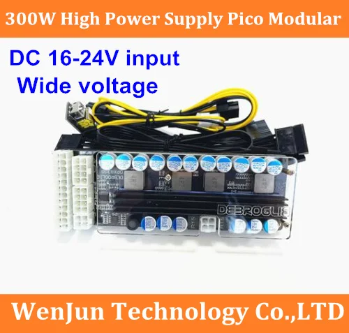 

DPX8350 300w output DC 19V input Wide voltage DC-DC ATX Power Supply (VR Ready Pico PSU) MINI ITX DC to Car ATX PC Power 19V