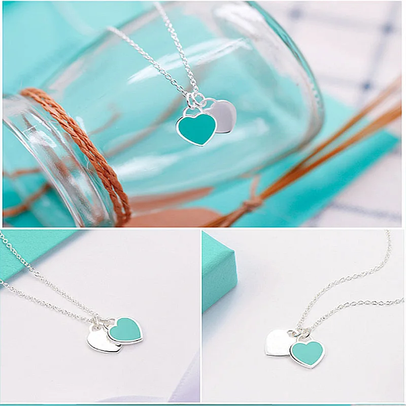 Оптовая продажа ожерелье в форме сердца для женщин серебряное из нержавеющей