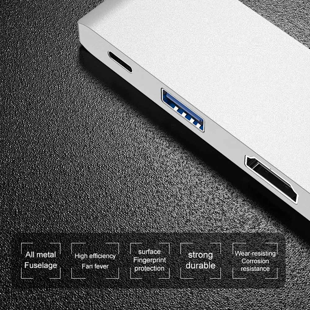 USB хаб FDBRO док станция с пересекающимися краями 4 в 1 тип С Hdmi многофункциональный
