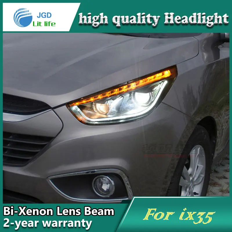 Автомобильный Стильный чехол с головкой для Hyundai IX35 2010 2013 фары светодиодный DRL