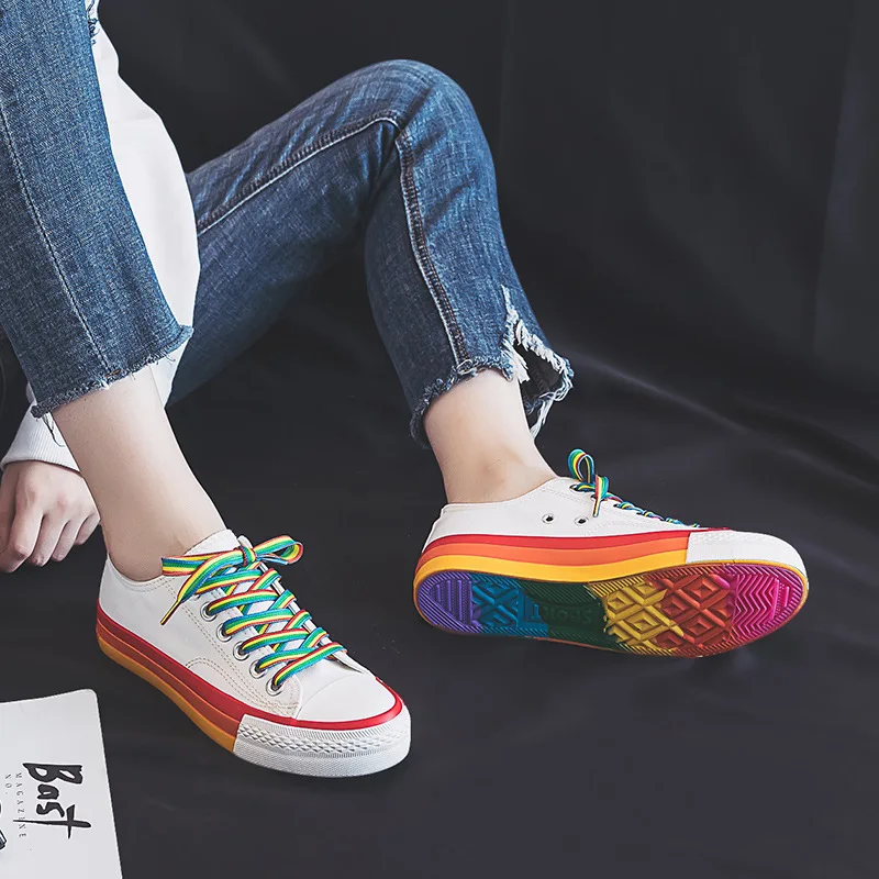 Color canvas shoes for women's new 2019 joker small white web celebrity casual woman sneakers |
