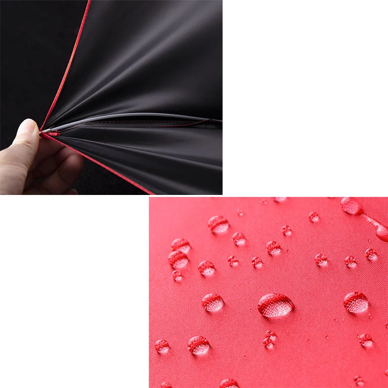 Автоматическая плоская зонтик черное покрытие 3 складной с УФ защитой 6K ультра