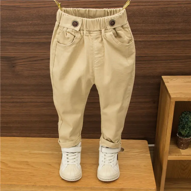 Штаны для мальчиков детская осенне-зимняя одежда однотонные детские штаны