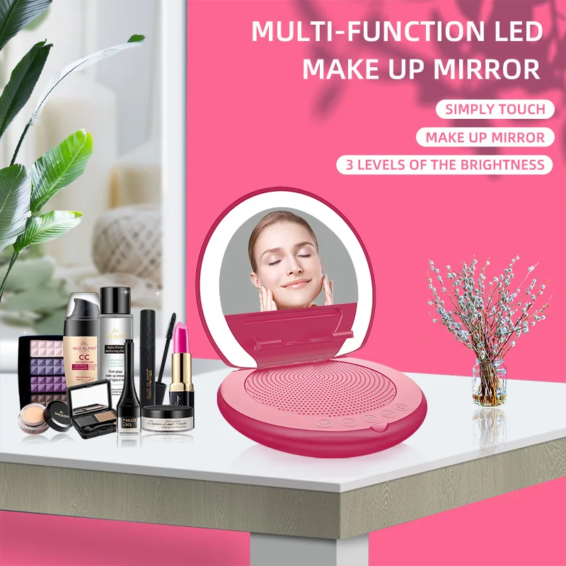 

L25 Wireless Bluetooth Speaker With Fill Light Dimmable Makeup Mirror Bracket Speaker Portable Mini Wireless Bluetooth Speaker