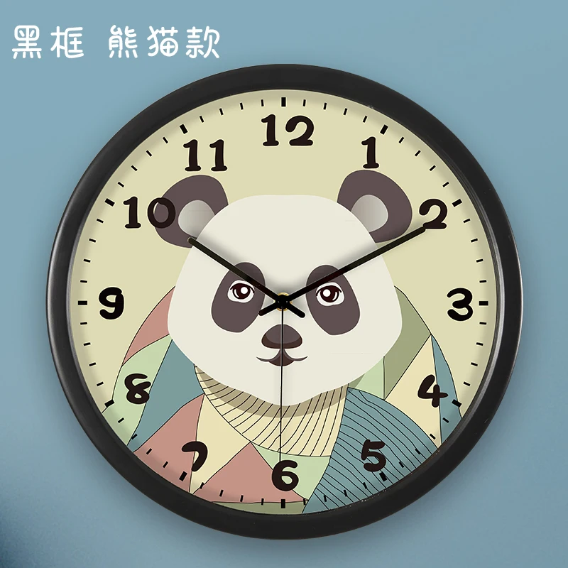 Детские настенные часы с героями мультфильмов креативные бесшумные домашние для