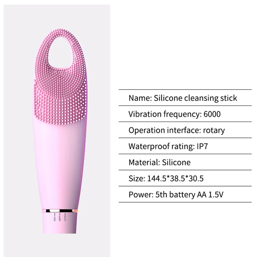 Mini Cleaner Deep Pore CleaningElectric Facial Cleansing Brush Silicone Sonic Vibration Skin Eye Massager Face Care Tools | Красота и