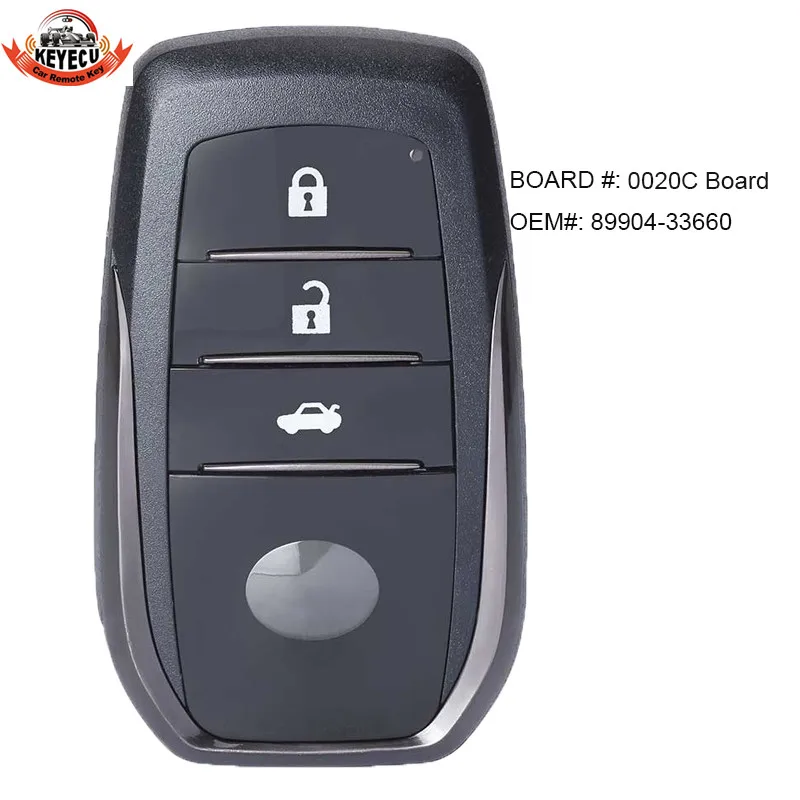 KEYECU Smart Key Transmitter 3 Button 433MHz 8A Chip for Toyota Camry 2015 2016 2017 89904-33660 FCC: BJ1EW PAGE1 88 0020C | Автомобили и