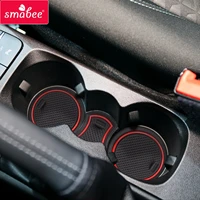 smabee non slip gate slot cup mat for ford fiesta mk8 st 2017 2018 2019 2020 anti slip rubber door pad accessories car mats