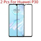 Закаленное стекло 9H с полным покрытием для Huawei P30, 2 шт.