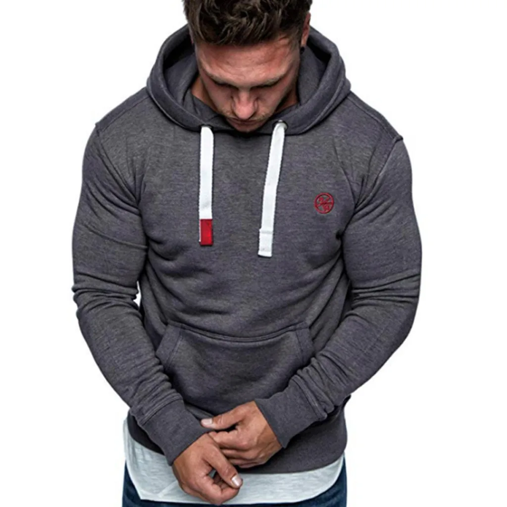 Sweatshirt Men NEW Hoodies Brand Male Long Sleeve Solid Hoodie Black Bed Big Size Poleron Hombre Sudaderas M840# | Мужская одежда