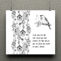 zhuoang house bird clear stamp scrapbook rubber stamp craft clear stamp card seamless stamp