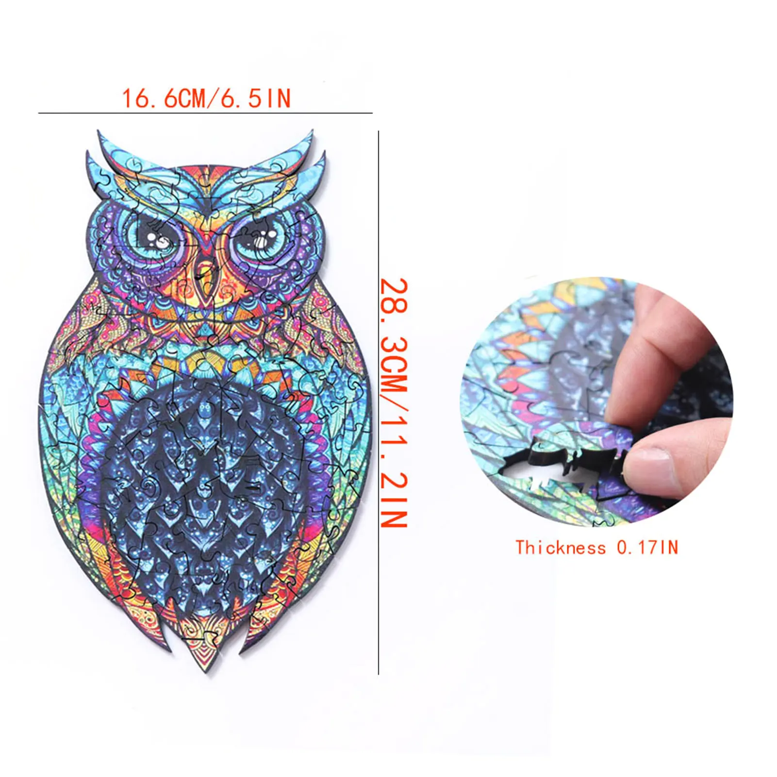 

Unique Wooden Jigsaw Puzzles Mysterious Owl Puzzle Gift For Adults Kids Educational Puzzle Fabulous Gift Interactive Games Toy