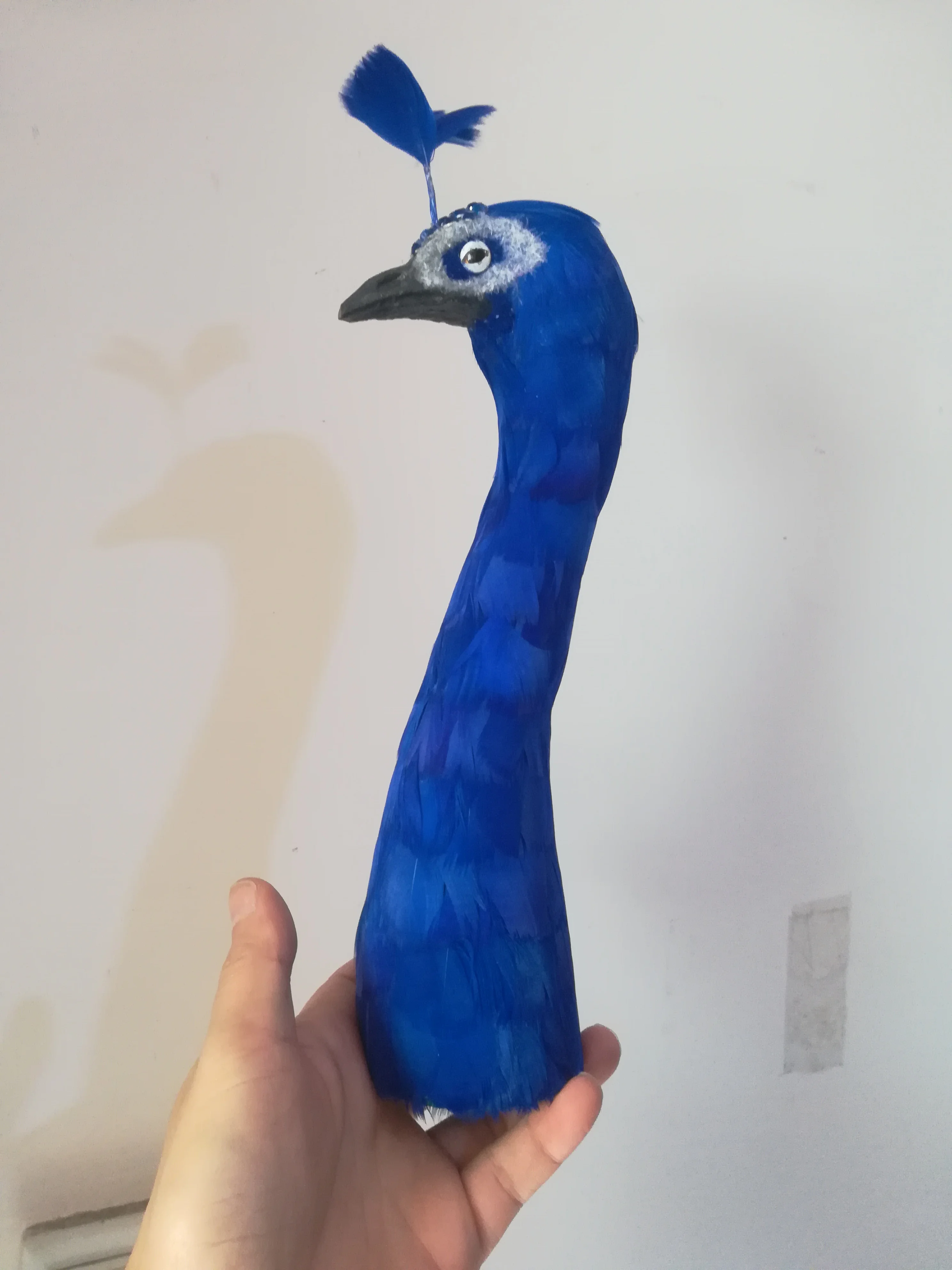 cute simulation blue peacock head model foam&ampfeather real life bird gift about 27cm xf2649 | Дом и сад